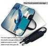 YYHWHJDE Blue ocean dolphin pattern Fashionable and ultra-thin shoulder laptop bag 15.6 inch Shockproof soft lining view 3