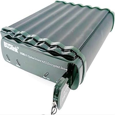 BUSlink CSE-24TG2C 24TB HDD USB-C 3.2 Gen 2/eSATA CipherShield FIPS 140-2 256-bit AES HIPAA Hardware Encrypted External Desktop Drive