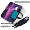 YYHWHJDE Purple Star Sky pattern Fashionable and ultra-thin shoulder laptop bag 13 inch Shockproof soft lining view 3