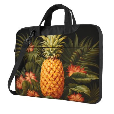YYHWHJDE pineapple Painting picture Fashionable and ultra-thin shoulder laptop bag 14 inch Shockproof soft lining