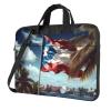YYHWHJDE puerto rico wallpaper flag picture Fashionable and ultra-thin shoulder laptop bag 14 inch Shockproof soft lining view 1