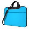 YYHWHJDE Solid color light blue pattern Fashionable and ultra-thin shoulder laptop bag 13 inch Shockproof soft lining view 1