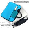 YYHWHJDE Solid color light blue pattern Fashionable and ultra-thin shoulder laptop bag 13 inch Shockproof soft lining view 3