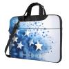 YYHWHJDE Blue Shining Stars pattern Fashionable and ultra-thin shoulder laptop bag 13 inch Shockproof soft lining view 1