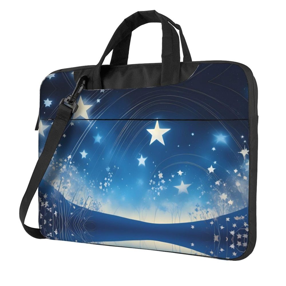 YYHWHJDE Blue starry sky pattern Fashionable and ultra-thin shoulder laptop bag 15.6 inch Shockproof soft lining