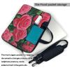YYHWHJDE Dew rose pattern Fashionable and ultra-thin shoulder laptop bag 13 inch Shockproof soft lining view 3