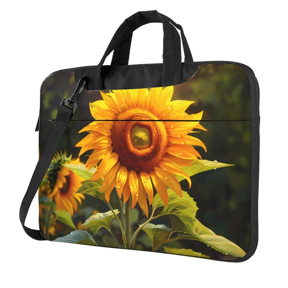 YYHWHJDE Beautiful sunflower picture Fashionable and ultra-thin shoulder laptop bag 13 inch Shockproof soft lining