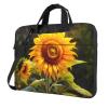 YYHWHJDE Beautiful sunflower picture Fashionable and ultra-thin shoulder laptop bag 13 inch Shockproof soft lining view 1