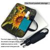 YYHWHJDE Beautiful sunflower picture Fashionable and ultra-thin shoulder laptop bag 13 inch Shockproof soft lining view 3