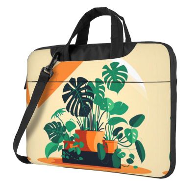 YYHWHJDE Cartoon Turtle Back Bamboo pattern Fashionable and ultra-thin shoulder laptop bag 13 inch Shockproof soft lining