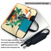 YYHWHJDE Cartoon Turtle Back Bamboo pattern Fashionable and ultra-thin shoulder laptop bag 13 inch Shockproof soft lining view 3