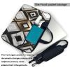 YYHWHJDE Black White Gold Foil Marble pattern Fashionable and ultra-thin shoulder laptop bag 15.6 inch Shockproof soft lining view 3
