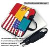 YYHWHJDE American Spain Flag pattern Fashionable and ultra-thin shoulder laptop bag 14 inch Shockproof soft lining view 3