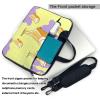 YYHWHJDE Standing Owl pattern Fashionable and ultra-thin shoulder laptop bag 14 inch Shockproof soft lining view 3