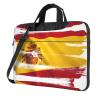 YYHWHJDE Spain Flag pattern Fashionable and ultra-thin shoulder laptop bag 14 inch Shockproof soft lining view 1