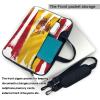 YYHWHJDE Spain Flag pattern Fashionable and ultra-thin shoulder laptop bag 14 inch Shockproof soft lining view 3