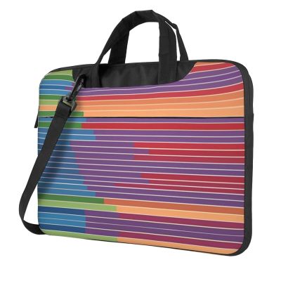 YYHWHJDE Rainbow Flag pattern Fashionable and ultra-thin shoulder laptop bag 13 inch Shockproof soft lining