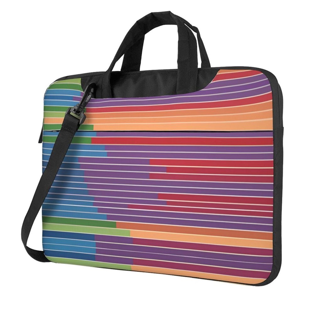 YYHWHJDE Rainbow Flag pattern Fashionable and ultra-thin shoulder laptop bag 13 inch Shockproof soft lining