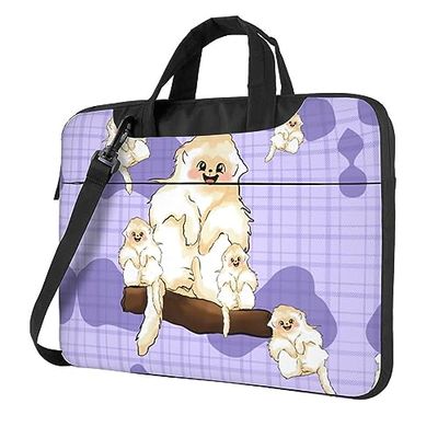 YYHWHJDE Cute golden monkey pattern Fashionable and ultra-thin shoulder laptop bag 15.6 inch Shockproof soft lining