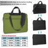 YYHWHJDE Solid dark green pattern Fashionable and ultra-thin shoulder laptop bag 15.6 inch Shockproof soft lining view 2