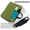 YYHWHJDE Solid dark green pattern Fashionable and ultra-thin shoulder laptop bag 15.6 inch Shockproof soft lining view 3