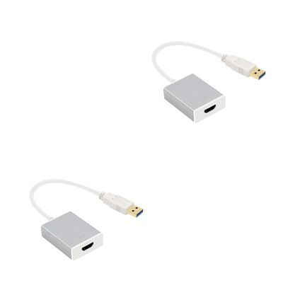 Hemoton 2pcs USB to Video Cable Adapter for Monitor Compatible Multi-Screen Function