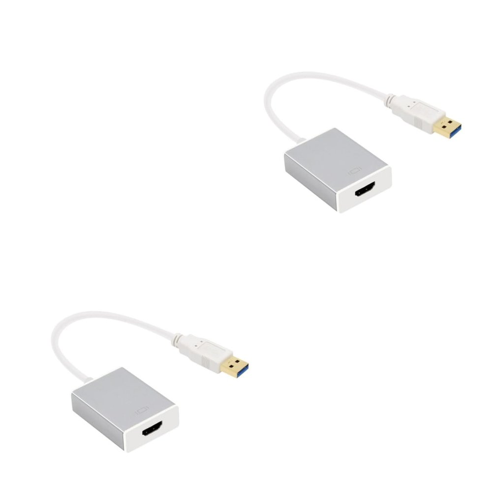 Hemoton 2pcs USB to Video Cable Adapter for Monitor Compatible Multi-Screen Function