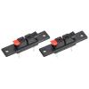 Rebower Spring Push Release Socket 2 Position Speaker Terminal Connector, [for Speaker, Audio Player] - 42mm / Red Black / 4 Pcs view 1