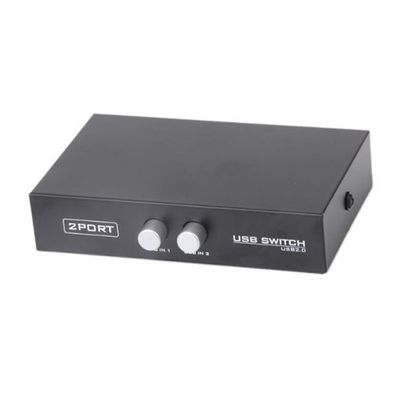 HOMSFOU Portable USB Printer Sharing Controller with Ports Setup for Dual Computer Use Design Compatible with Windows Xp