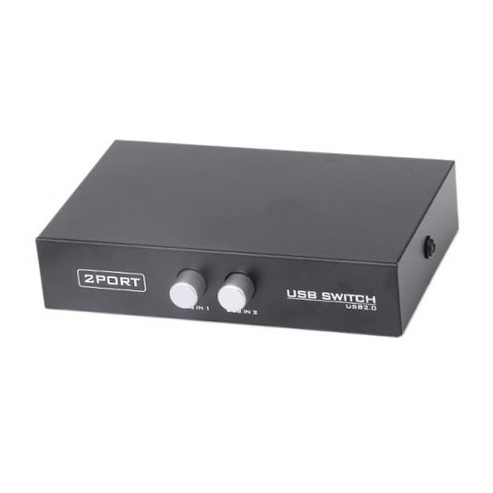 HOMSFOU Portable USB Printer Sharing Controller with Ports Setup for Dual Computer Use Design Compatible with Windows Xp