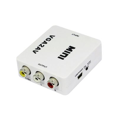 Gadpiparty Vga to Video Audio Converter Computer to Tv Adapter High Resolution Adapter