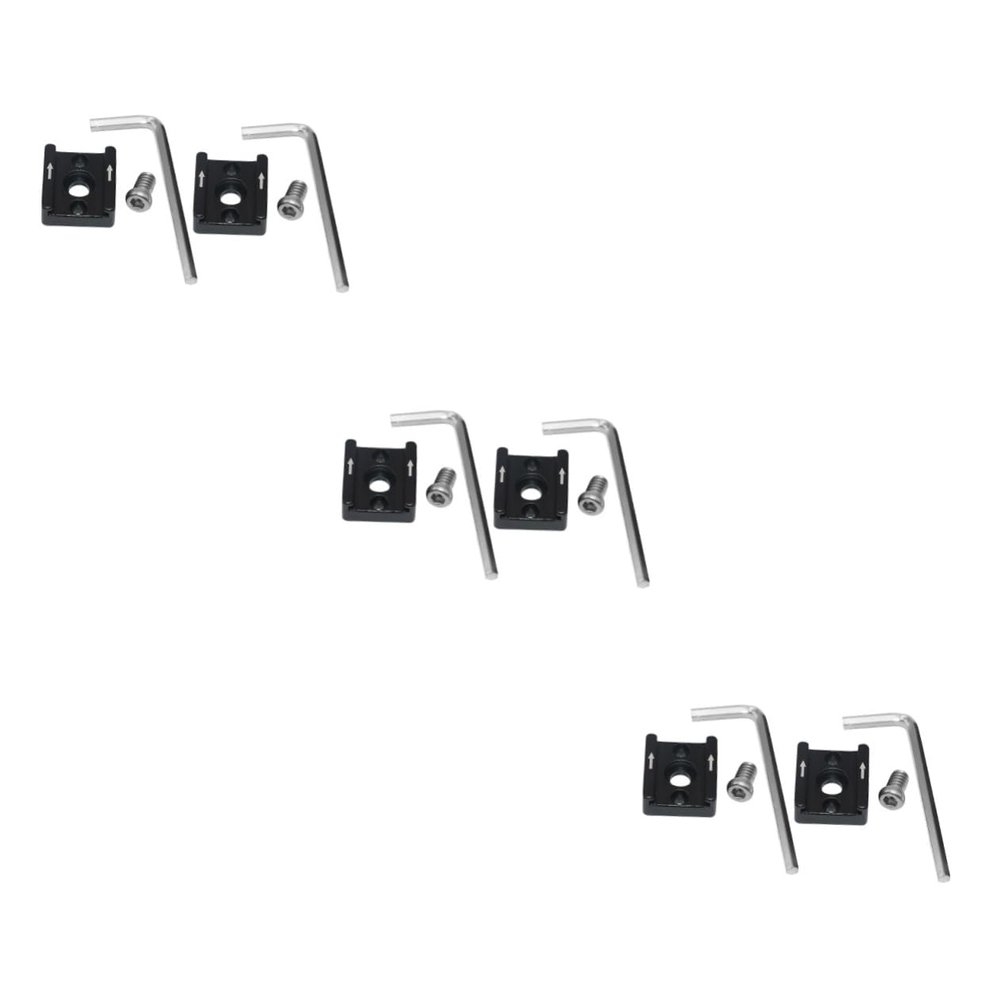 Hemoton 6sets Metal Cold Shoe Flash Adapter Mount Camera Stand Bracket Secure Clamping-Style Design Compatible Flashes for Photographers