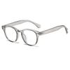 NIDOVIX Retro Round Blue Light Blocking Glasses for Men Women, Vintage Frame Non-prescription Computer Reading Eyeglasses (Transparent Grey) view 1