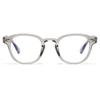 NIDOVIX Retro Round Blue Light Blocking Glasses for Men Women, Vintage Frame Non-prescription Computer Reading Eyeglasses (Transparent Grey) view 2
