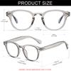 NIDOVIX Retro Round Blue Light Blocking Glasses for Men Women, Vintage Frame Non-prescription Computer Reading Eyeglasses (Transparent Grey) view 4