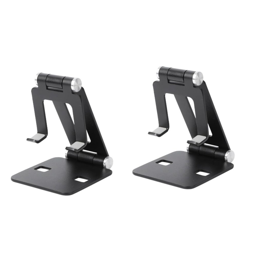HOMSFOU 2pcs Folding Tablet Stand Cell Phone Holder for Desk Phone Stand Charging Jack