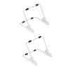 Hemoton 2pcs Aluminum Tablet Mount Holder Stand Hands Desktop Bracket for Tablets Vertical Horizontal Use Design for Gaming Video Watching and Reading White view 1