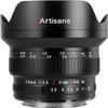 7artisans MF 7.5mm F3.5 APS-C 205 Ultra Wide-Angle Manual Fisheye Lens, Compatible with Nikon F DSLR Lens, Black view 1