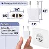 Bates- European Travel Plug Adapter, 12 Pack, US to Europe Plug Adapter Type C, Outlet Converter, USA to Europe, Italy, Spain, Germany, France, EU view 3