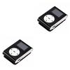 jojofuny 2pcs Mini USB Clip Player LCD Screen Supports Card Lightweight Music Player for Sports and Outdoor Activities Black view 3