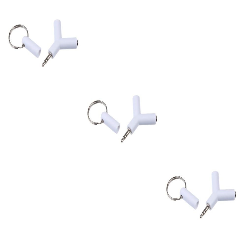 Gadpiparty 3pcs Stereo Audio Splitter Headphone Adapter Headphone Splitter for Y-Shaped Jack Audio Connector Adapter