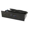 Heayzoki 5.25in Front Panel USB C Hub, USB2.0 2 USB3.0 High Speed Transmission 5.25in Computer Expansion Board 4 Ports, Heayzoki12ahcdmgr5 view 1