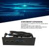 Heayzoki 5.25in Front Panel USB C Hub, USB2.0 2 USB3.0 High Speed Transmission 5.25in Computer Expansion Board 4 Ports, Heayzoki12ahcdmgr5 view 3