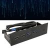 Heayzoki 5.25in Front Panel USB C Hub, USB2.0 2 USB3.0 High Speed Transmission 5.25in Computer Expansion Board 4 Ports, Heayzoki12ahcdmgr5 view 4