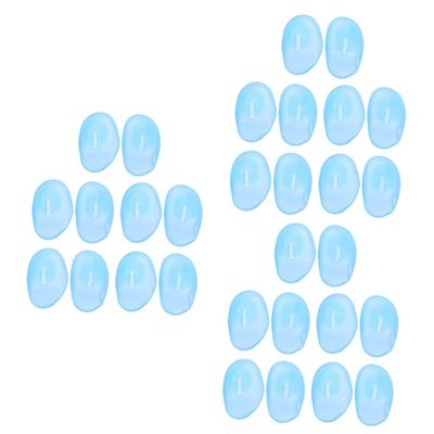 Healvian 36pcs Comfortable Silicone Ear Covers for Hair Dyeing and Oiling Reusable Earmuffs Sky for Home and Salon Use