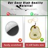 BORKUANA Leather Keychain Holder Case Compatible with Apple AirTag, Cute Protective Air Tag Cover with Keychain Ring, Anti-Scratch Finder GPS Tracker Case for Wallet Keys(Yellow pear) view 3