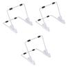 jojofuny 3pcs Tablet Stand Holder Aluminum Lazy Desktop Bracket for Tablets Height and Angle for Hands Viewing Compatible Flat Devices White view 1
