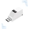 HOMSFOU 3pcs 3 3-Port 2.0 Hub Single Ultra Thin for Laptops/desktops White High Performance Components view 3