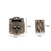2Pcs Antique Bronze Furniture Wooden Box Hinge + 1pcs Brass Hardware Antique Bronze Wooden Box Cabinet Toggle Latch Hasp. view 2