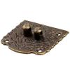 2Pcs Antique Bronze Furniture Wooden Box Hinge + 1pcs Brass Hardware Antique Bronze Wooden Box Cabinet Toggle Latch Hasp. view 3